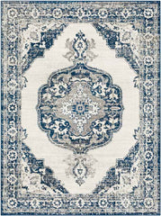 Dune Acres Traditional Navy Area Rug