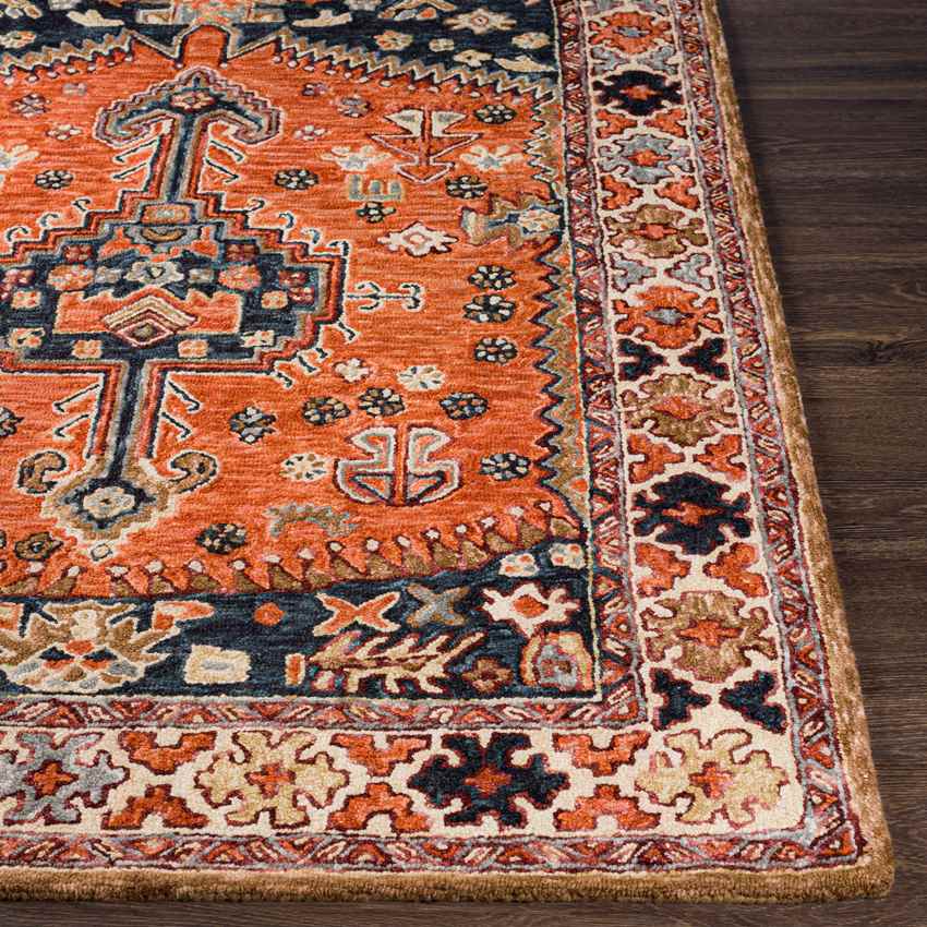Melrose Park Traditional Rust Area Rug