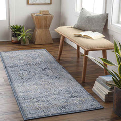 Renwick Traditional Dark Teal Area Rug