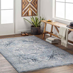 Renwick Traditional Dark Teal Area Rug