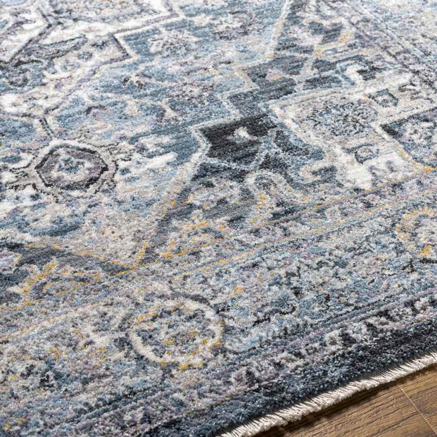 Renwick Traditional Dark Teal Area Rug