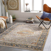Scarville Traditional Beige Area Rug