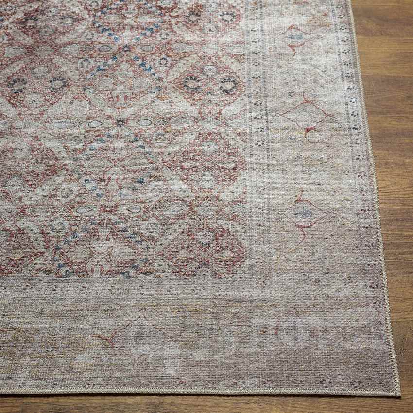 West Union Traditional Rust Washable Area Rug