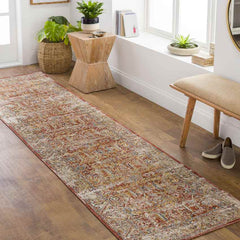 Harlan Traditional Burgundy Area Rug