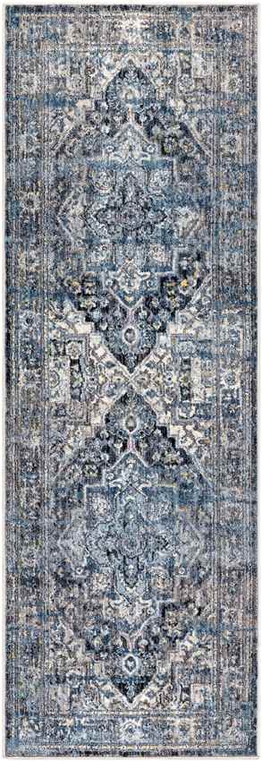 Kato Traditional Dark Teal Area Rug