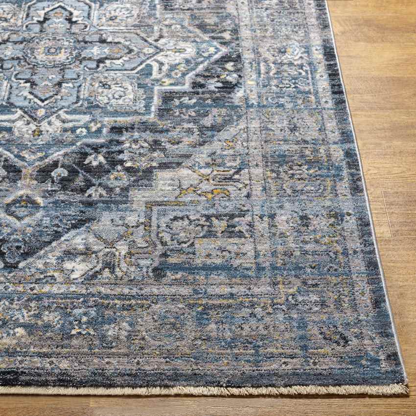 Kato Traditional Dark Teal Area Rug