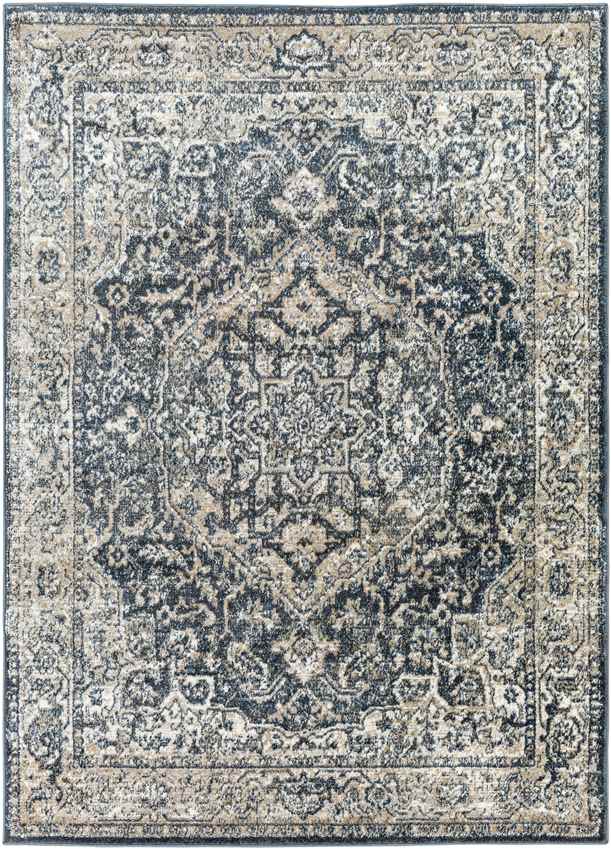 Lake Mills Traditional Dark Green Area Rug