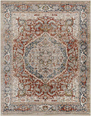 Lake Mills Traditional Burgundy Area Rug