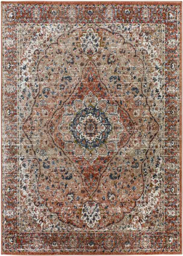 Lake View Traditional Burgundy Area Rug