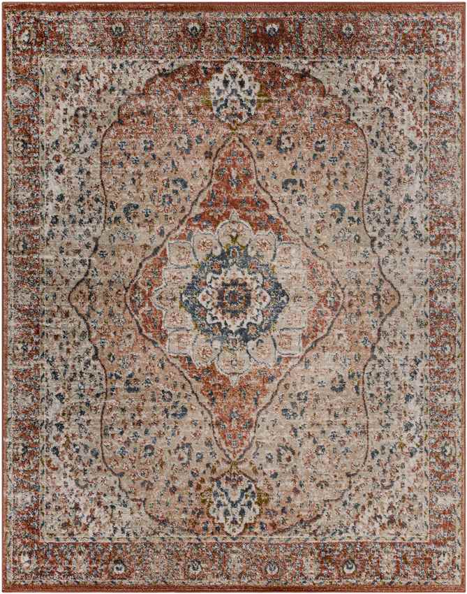 Lake View Traditional Burgundy Area Rug