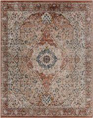 Lake View Traditional Burgundy Area Rug