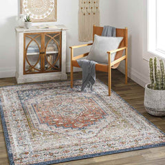 Lakota Traditional Burnt Orange Area Rug