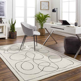 Kazafani Modern Ivory Area Rug