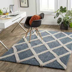Trimithias Traditional Dark Teal Area Rug
