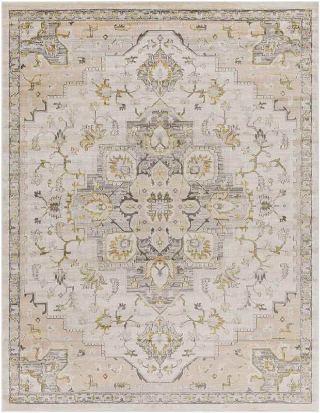 Deftera Traditional Gray Area Rug