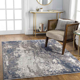 Hopkinton Modern Dark Blue Area Rug