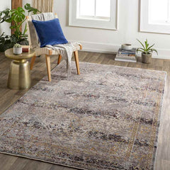 Gerolakkos Traditional Charcoal Area Rug