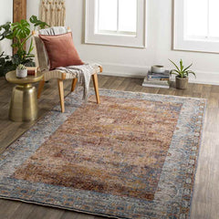 Apostolos Traditional Burgundy Area Rug