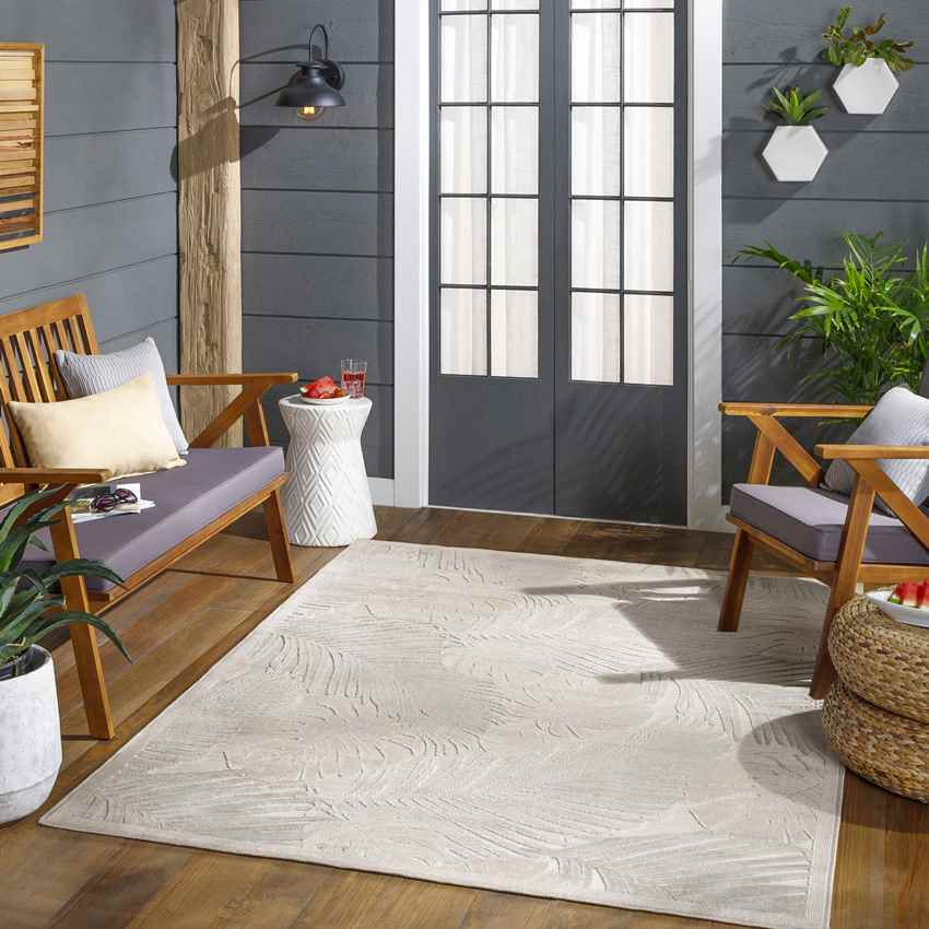 Esbon Coastal Light Gray Area Rug