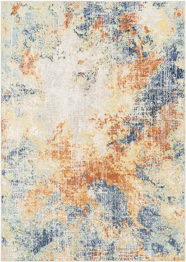 Rippey Coastal Burnt Orange Area Rug