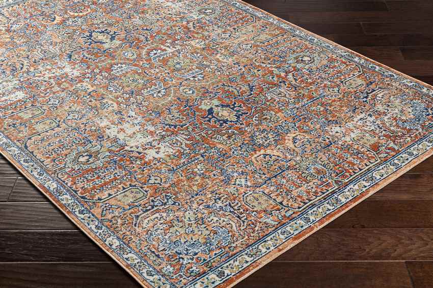 Rodney Coastal Burgundy Area Rug