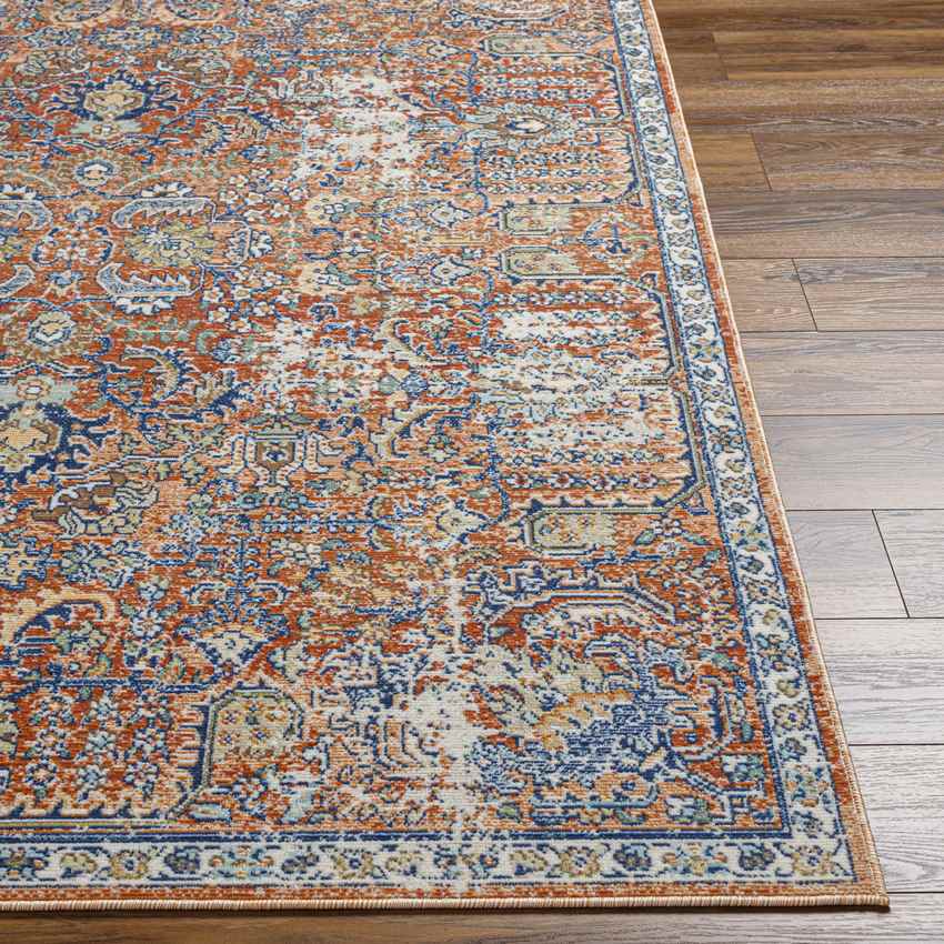 Rodney Coastal Burgundy Area Rug