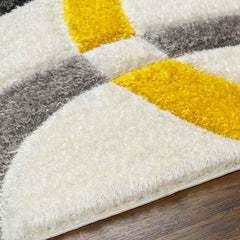 Sanders Modern Saffron/Medium Gray Area Rug