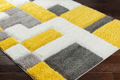 Satanta Modern Saffron/Light Gray Area Rug