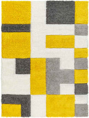 Satanta Modern Saffron/Light Gray Area Rug