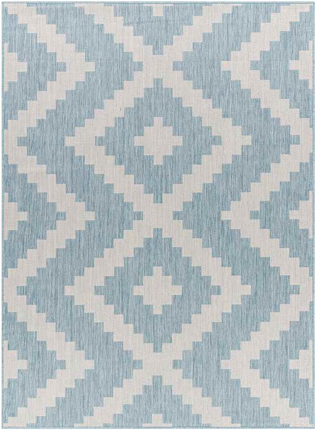 Squaw Global Sky Blue/Off-White Area Rug