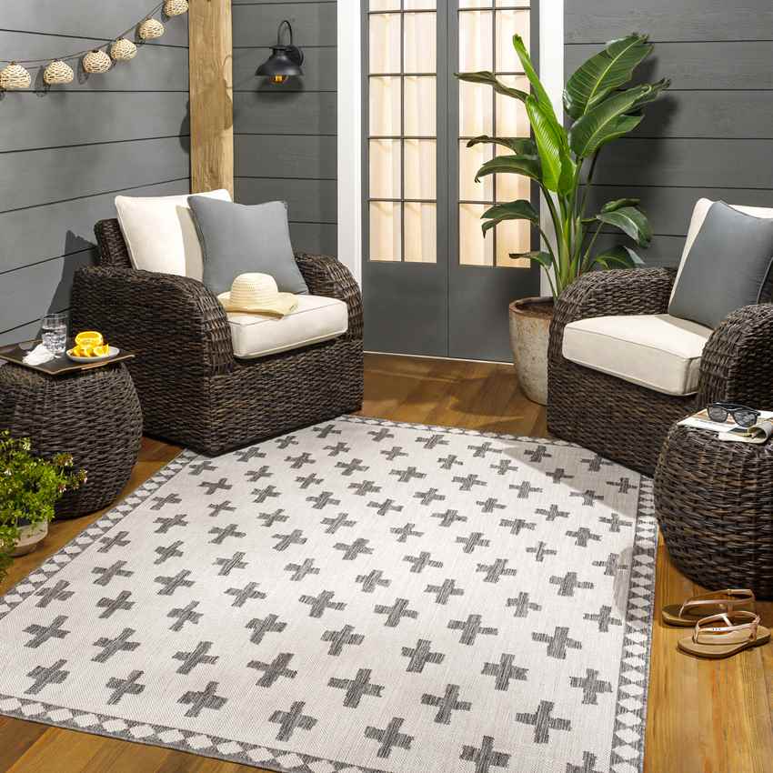 Thornhill Global Cream/Dark Gray Area Rug