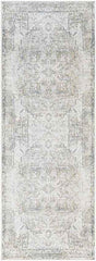 Dry Ridge Traditional Taupe Washable Area Rug