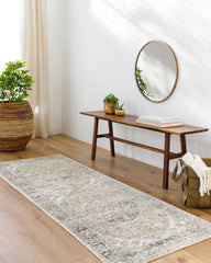 Edmonson Traditional Olive/Dark Blue Washable Area Rug