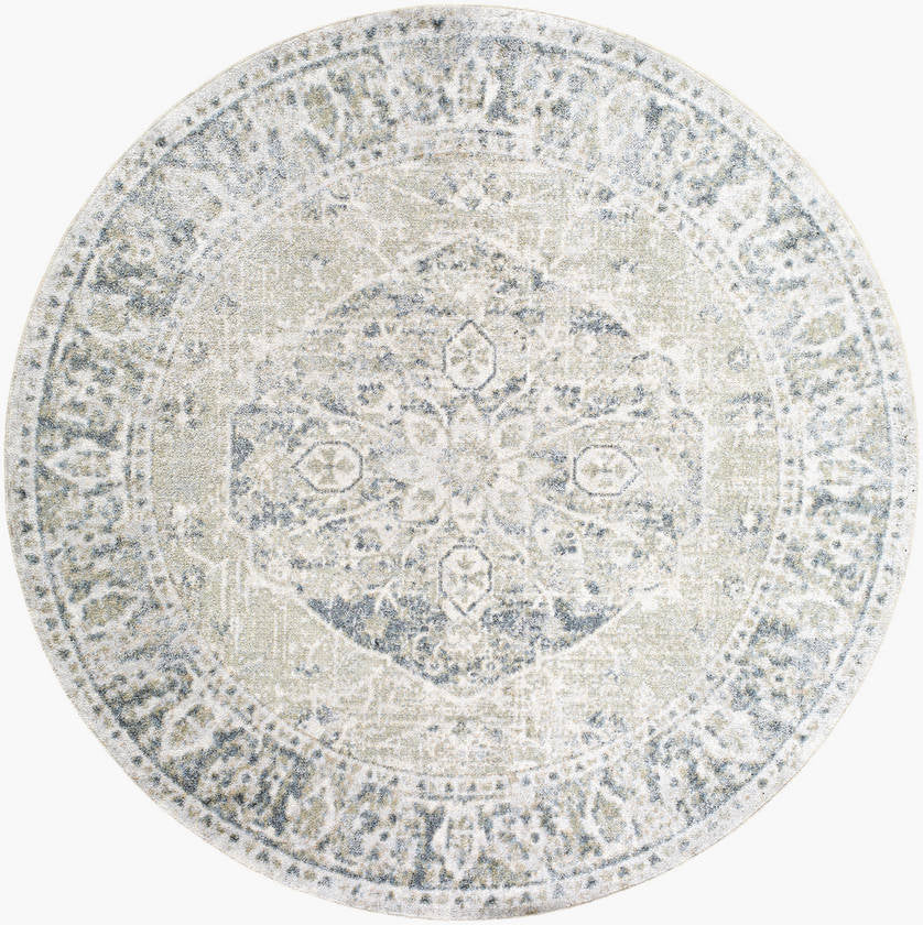 Edmonson Traditional Olive/Dark Blue Washable Area Rug