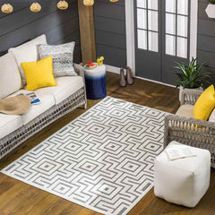 Chanute Modern Ivory/Light Brown Area Rug