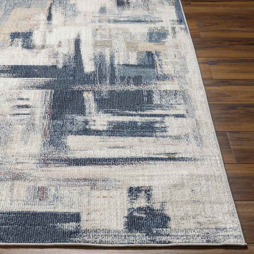 Westburg Modern Navy Washable Area Rug