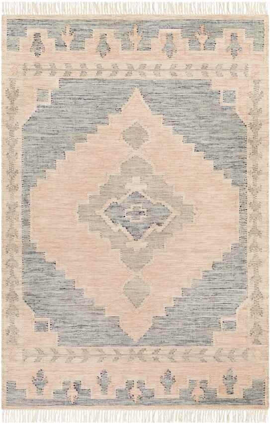Lone Elm Traditional Coral/Charcoal Area Rug