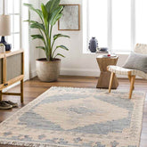 Lone Elm Traditional Coral/Charcoal Area Rug