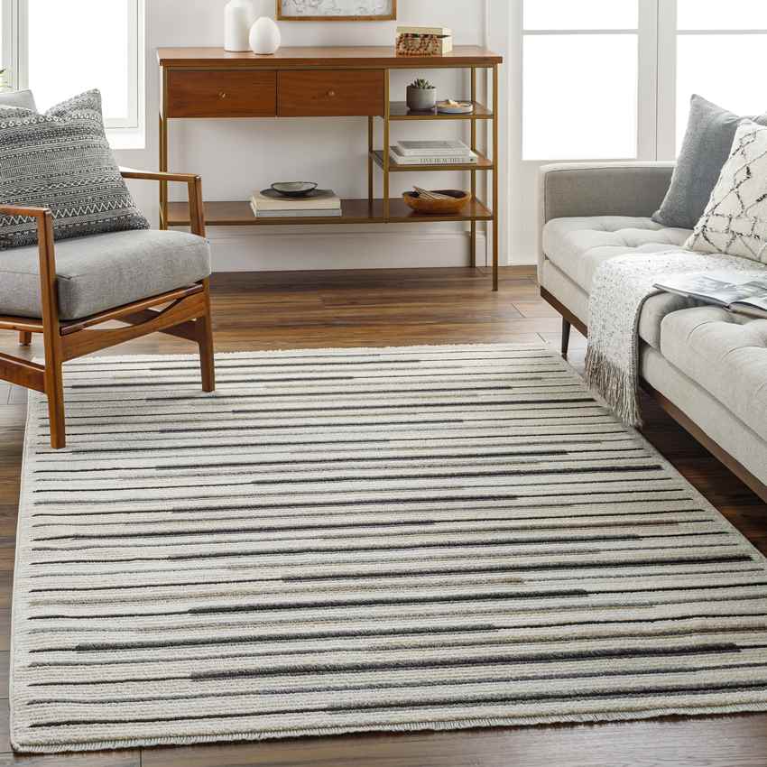 Blandville Modern Charcoal Area Rug
