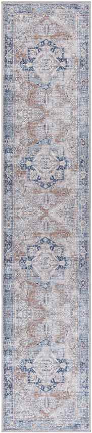 Wyacondah Traditional Navy Washable Area Rug