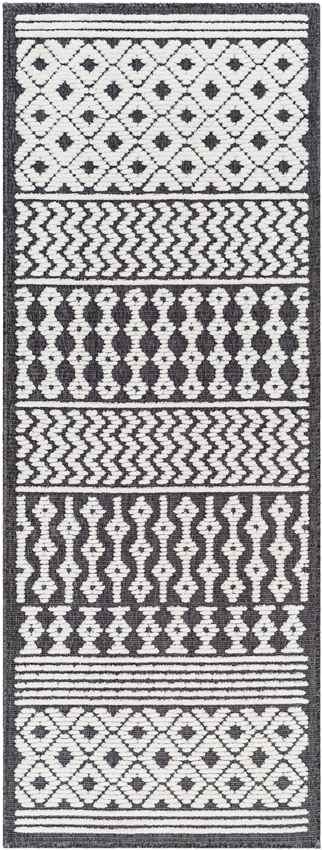Carrsville Cottage Black Washable Area Rug