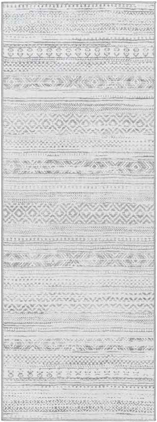 Kennia Global Cream/Light Gray Washable Area Rug