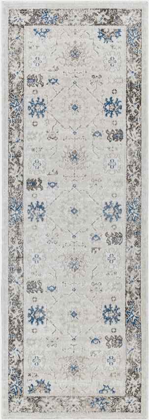 Jarin Traditional Cobalt/Taupe Area Rug