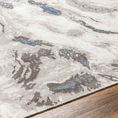 Marsela Modern Cobalt/Dark Brown Area Rug