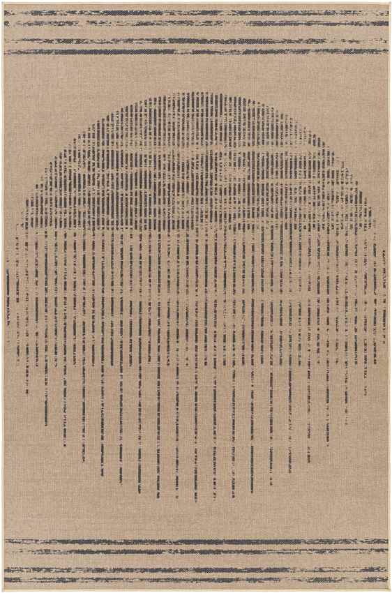 Latarra Cottage Pecan/Black Washable Area Rug