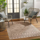 Tekoa Cottage Pecan/Brown Washable Area Rug