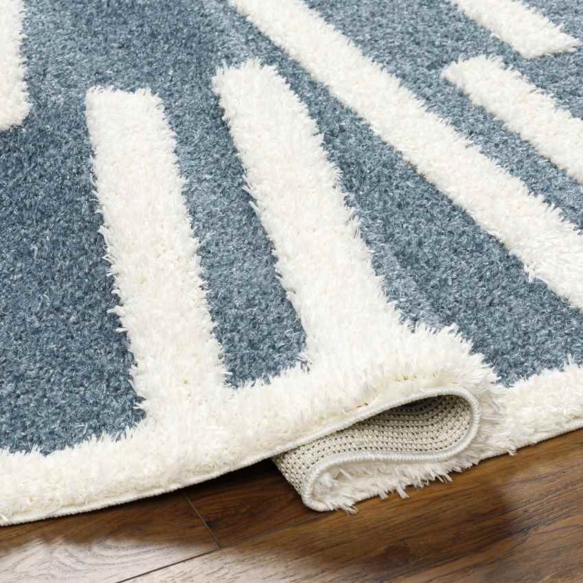 Crysal Modern Navy Blue Area Rug