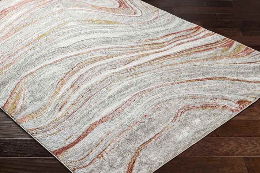 Glendy Modern Coral/Beige Area Rug