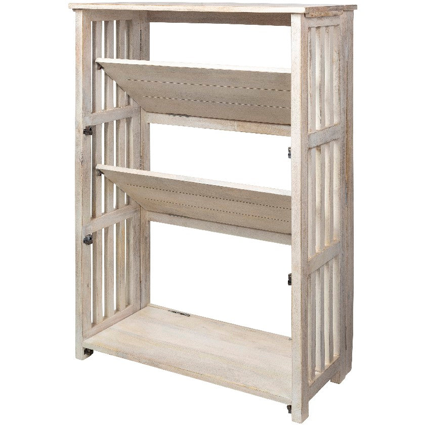 Lydell White Bookcase