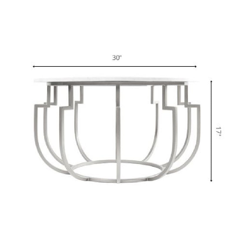 Untertilliach White/Champagne Coffee Table